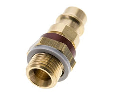 Brass DN 7.2 (Euro) Brown-Coded Air Coupling Plug G 1/4 inch Male