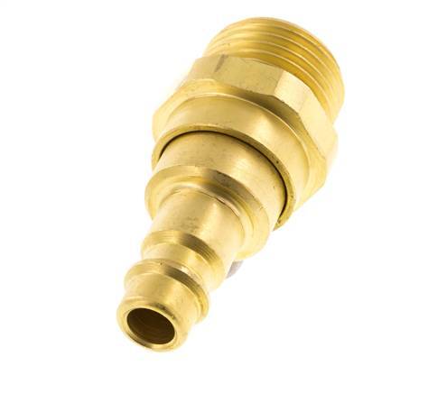 Brass DN 7.2 (Euro) Air Coupling Plug G 1/2 inch Male with Check Valve