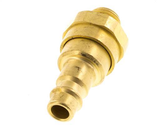 Brass DN 7.2 (Euro) Air Coupling Plug G 1/4 inch Male with Check Valve