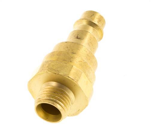 Brass DN 7.2 (Euro) Air Coupling Plug G 1/4 inch Male with Check Valve