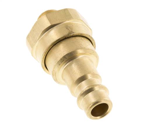 Brass DN 7.2 (Euro) Air Coupling Plug G 1/8 inch Male with Check Valve