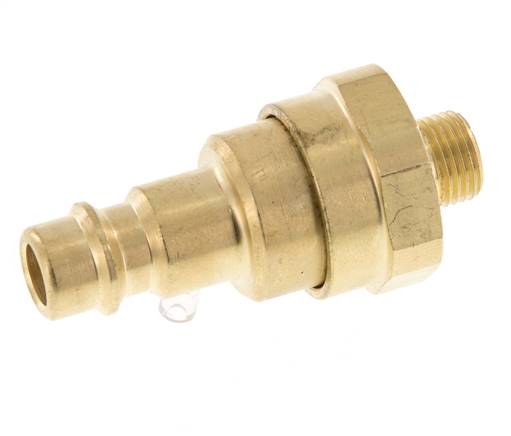 Brass DN 7.2 (Euro) Air Coupling Plug G 1/8 inch Male with Check Valve