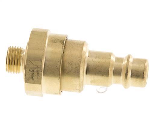 Brass DN 7.2 (Euro) Air Coupling Plug G 1/8 inch Male with Check Valve