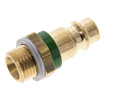 Brass DN 7.2 (Euro) Green-Coded Air Coupling Plug G 1/4 inch Male