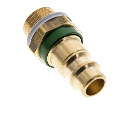 Brass DN 7.2 (Euro) Green-Coded Air Coupling Plug G 1/4 inch Male