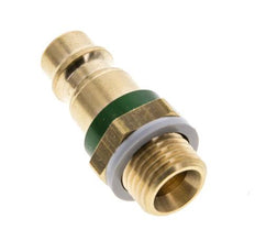 Brass DN 7.2 (Euro) Green-Coded Air Coupling Plug G 1/4 inch Male