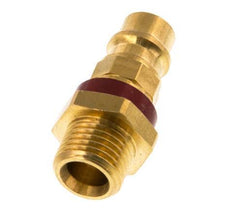 Brass DN 7.2 (Euro) Red-Coded Air Coupling Plug G 1/4 inch Male