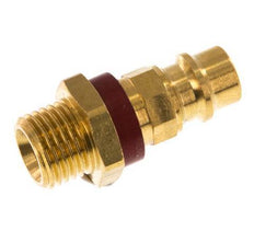Brass DN 7.2 (Euro) Red-Coded Air Coupling Plug G 1/4 inch Male