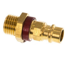 Brass DN 7.2 (Euro) Red-Coded Air Coupling Plug G 1/4 inch Male