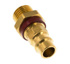 Brass DN 7.2 (Euro) Red-Coded Air Coupling Plug G 1/4 inch Male