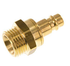 Brass DN 7.2 (Euro) Air Coupling Plug G 1/2 inch Male Double Shut-Off