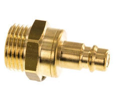 Brass DN 7.2 (Euro) Air Coupling Plug G 1/2 inch Male Double Shut-Off