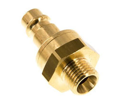 Brass DN 7.2 (Euro) Air Coupling Plug G 1/4 inch Male Double Shut-Off