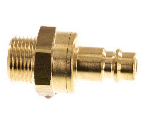 Brass DN 7.2 (Euro) Air Coupling Plug G 3/8 inch Male Double Shut-Off