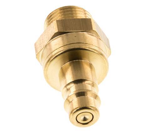 Brass DN 7.2 (Euro) Air Coupling Plug G 3/8 inch Male Double Shut-Off