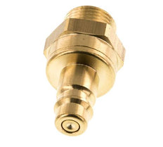 Brass DN 7.2 (Euro) Air Coupling Plug G 3/8 inch Male Double Shut-Off
