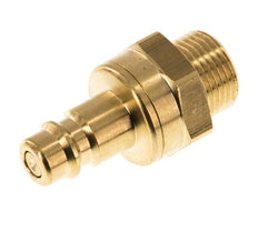 Brass DN 7.2 (Euro) Air Coupling Plug G 3/8 inch Male Double Shut-Off