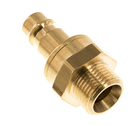 Brass DN 7.2 (Euro) Air Coupling Plug G 3/8 inch Male Double Shut-Off