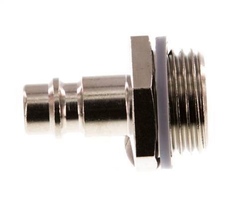 Nickel-plated Brass DN 7.2 (Euro) Air Coupling Plug G 1/2 inch Male [2 Pieces]