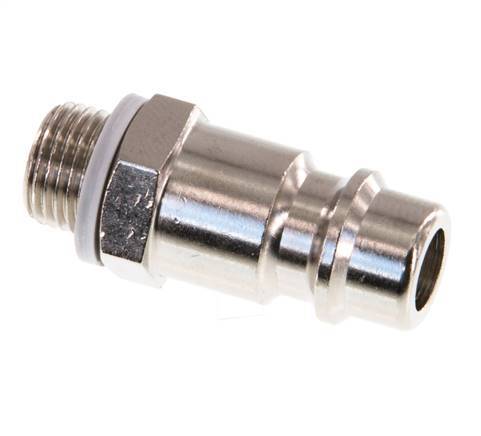 Nickel-plated Brass DN 7.2 (Euro) Air Coupling Plug G 1/8 inch Male [2 Pieces]