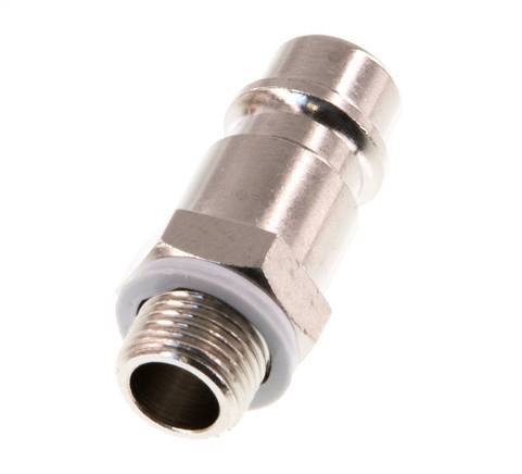 Nickel-plated Brass DN 7.2 (Euro) Air Coupling Plug G 1/8 inch Male [2 Pieces]