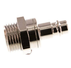 Nickel-plated Brass DN 7.2 (Euro) Air Coupling Plug G 1/2 inch Male Double Shut-Off