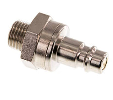 Nickel-plated Brass DN 7.2 (Euro) Air Coupling Plug G 1/4 inch Male Double Shut-Off