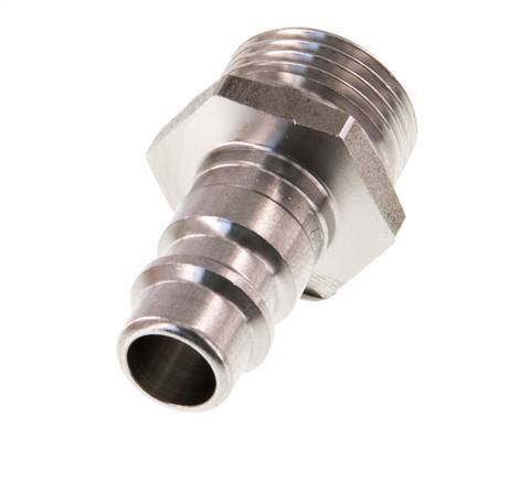 Stainless steel DN 7.2 (Euro) Air Coupling Plug G 3/8 inch Male