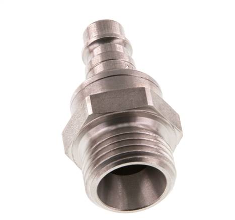 Stainless steel DN 7.2 (Euro) Air Coupling Plug G 1/2 inch Male Double Shut-Off