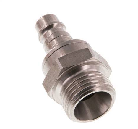 Stainless steel DN 7.2 (Euro) Air Coupling Plug G 1/2 inch Male Double Shut-Off