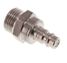 Stainless steel DN 7.2 (Euro) Air Coupling Plug G 1/2 inch Male Double Shut-Off