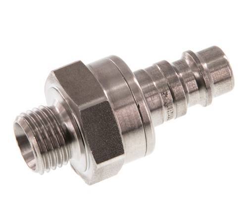 Stainless steel DN 7.2 (Euro) Air Coupling Plug G 1/4 inch Male Double Shut-Off