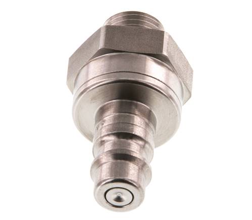 Stainless steel DN 7.2 (Euro) Air Coupling Plug G 1/4 inch Male Double Shut-Off
