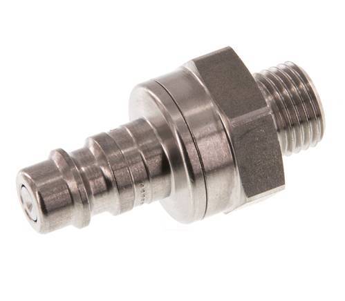 Stainless steel DN 7.2 (Euro) Air Coupling Plug G 1/4 inch Male Double Shut-Off