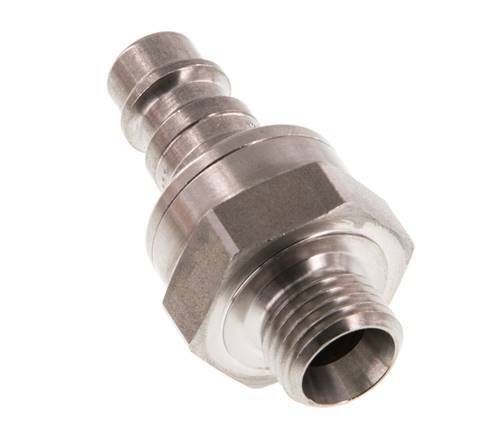 Stainless steel DN 7.2 (Euro) Air Coupling Plug G 1/4 inch Male Double Shut-Off