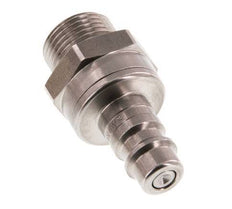 Stainless steel DN 7.2 (Euro) Air Coupling Plug G 3/8 inch Male Double Shut-Off