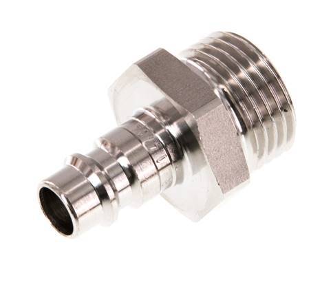 Stainless Steel 316L DN 7.2 (Euro) Air Coupling Plug G 1/2 inch Male