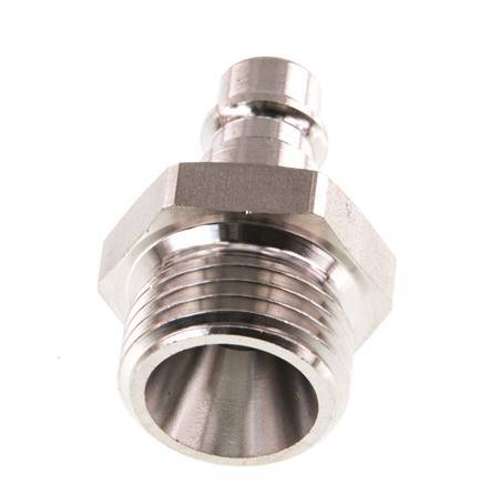 Stainless Steel 316L DN 7.2 (Euro) Air Coupling Plug G 1/2 inch Male