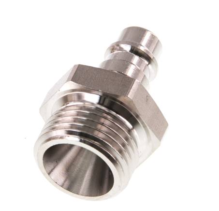 Stainless Steel 316L DN 7.2 (Euro) Air Coupling Plug G 1/2 inch Male