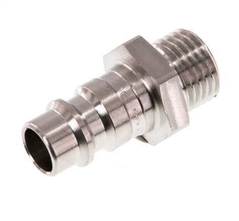 Stainless Steel 316L DN 7.2 (Euro) Air Coupling Plug G 1/4 inch Male