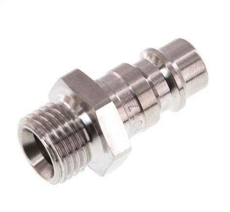 Stainless Steel 316L DN 7.2 (Euro) Air Coupling Plug G 1/4 inch Male