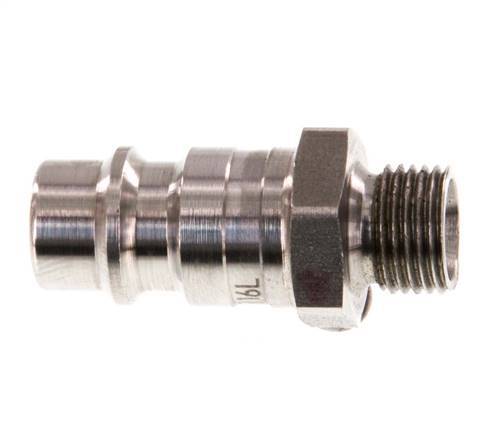 Stainless Steel 316L DN 7.2 (Euro) Air Coupling Plug G 1/8 inch Male