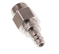 Stainless Steel 316L DN 7.2 (Euro) Air Coupling Plug G 1/2 inch Male Double Shut-Off