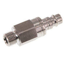 Stainless Steel 316L DN 7.2 (Euro) Air Coupling Plug G 1/4 inch Male Double Shut-Off