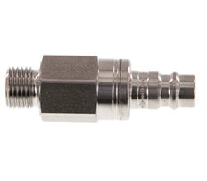 Stainless Steel 316L DN 7.2 (Euro) Air Coupling Plug G 1/4 inch Male Double Shut-Off