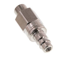 Stainless Steel 316L DN 7.2 (Euro) Air Coupling Plug G 1/4 inch Male Double Shut-Off