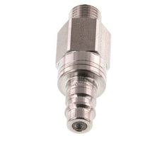 Stainless Steel 316L DN 7.2 (Euro) Air Coupling Plug G 1/4 inch Male Double Shut-Off