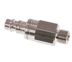 Stainless Steel 316L DN 7.2 (Euro) Air Coupling Plug G 1/4 inch Male Double Shut-Off