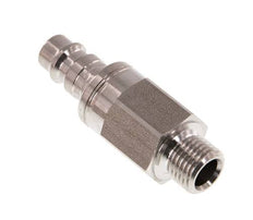 Stainless Steel 316L DN 7.2 (Euro) Air Coupling Plug G 1/4 inch Male Double Shut-Off