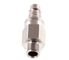 Stainless Steel 316L DN 7.2 (Euro) Air Coupling Plug G 1/4 inch Male Double Shut-Off